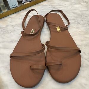 TKEES Tan Strappy Sandals